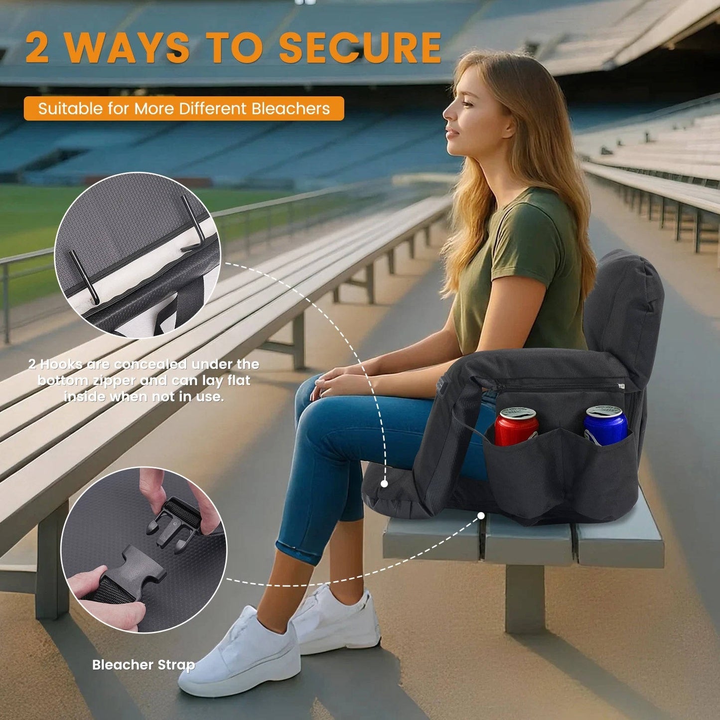 Warm Sports Seat with Back Rest