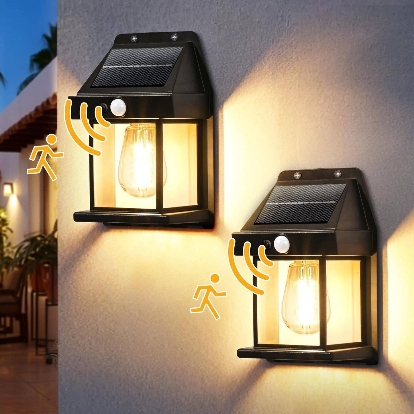 Bright Outdoor Solar Powered Garden Wall Light