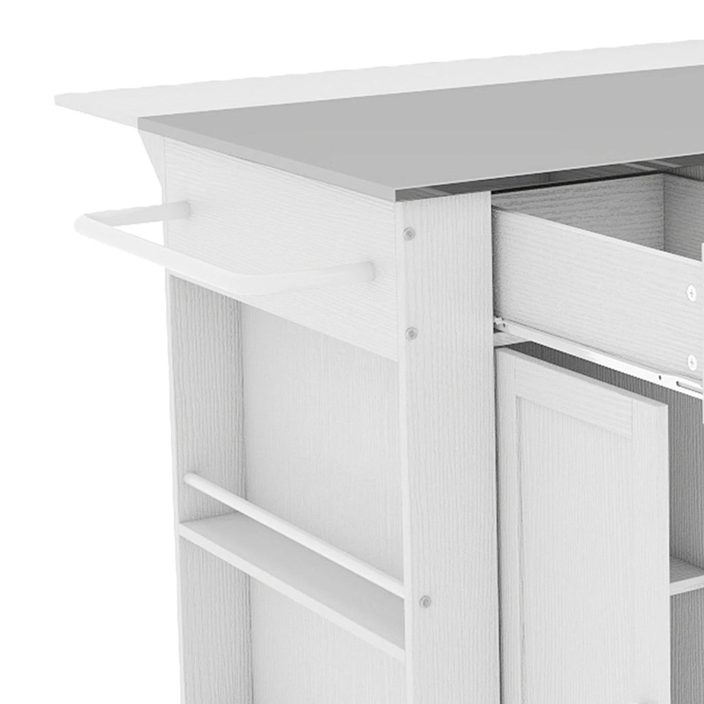 Extra Large Mobile Kitchen Cart with Storage Drawer