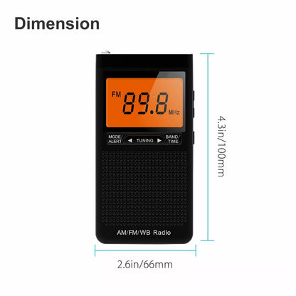 Compact Emergency Radio with Weather Alert & Digital Tune