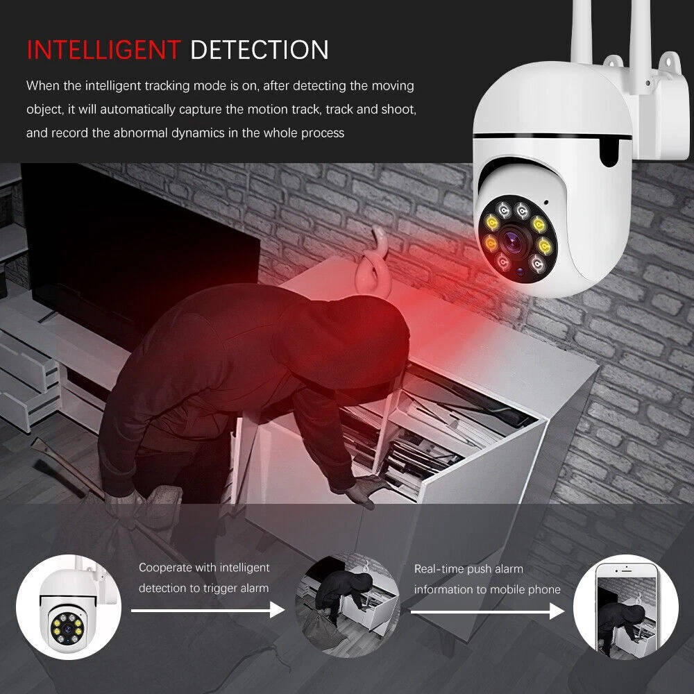 2 Pack WiFi Outdoor Security Cameras, 1080P HD, Night Vision