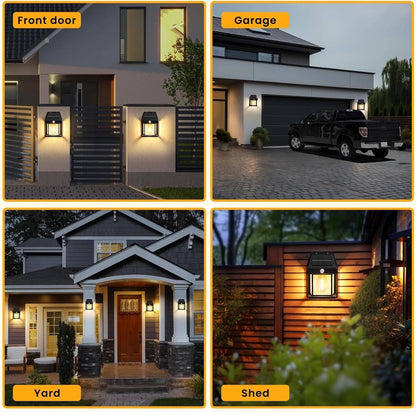 Bright Outdoor Solar Powered Garden Wall Light