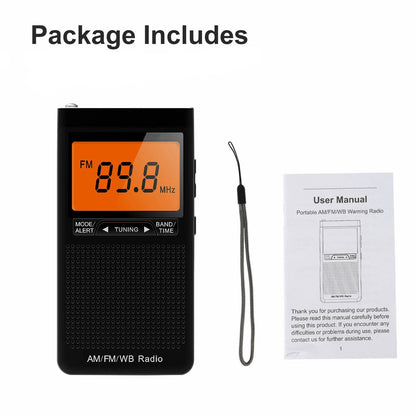 Compact Emergency Radio with Weather Alert & Digital Tune