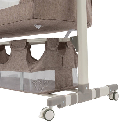 Automatic Baby Sleeper Bedside Crib with Soothing Music and Timer