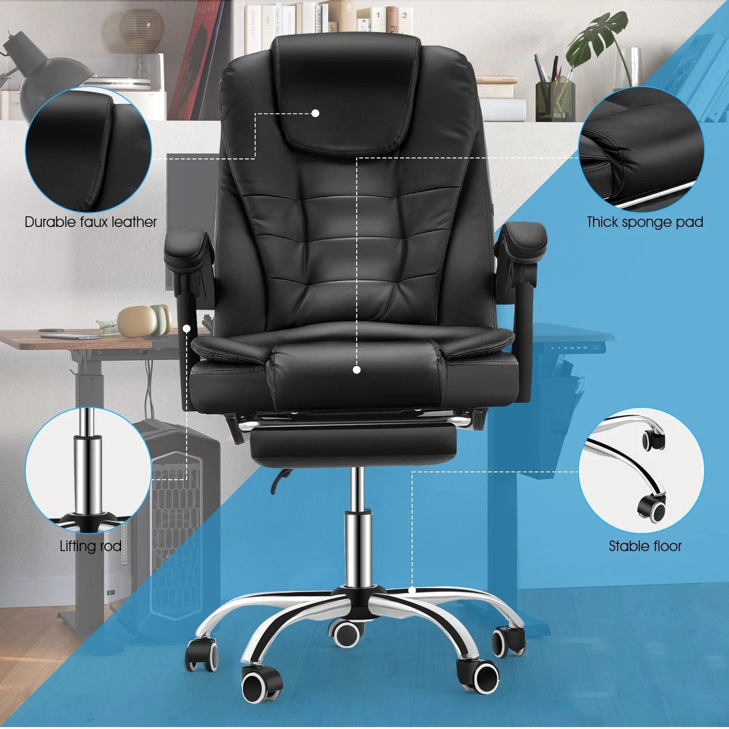 Comfortable Executive Chair with Massage and Back Support