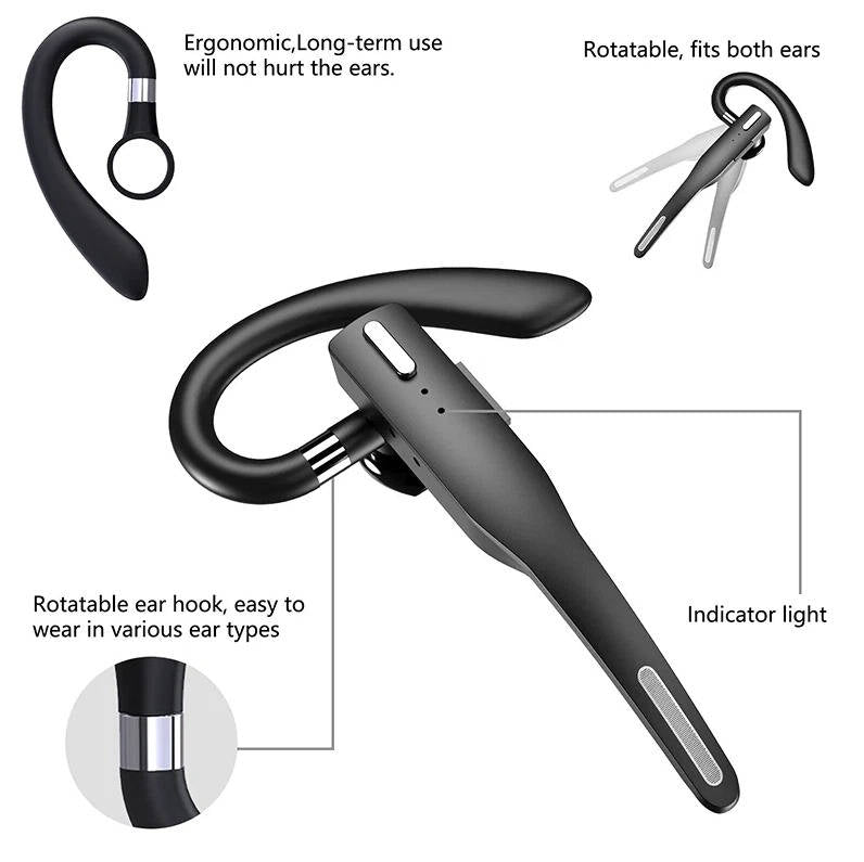 Trucker Handsfree Bluetooth Headset with Mic