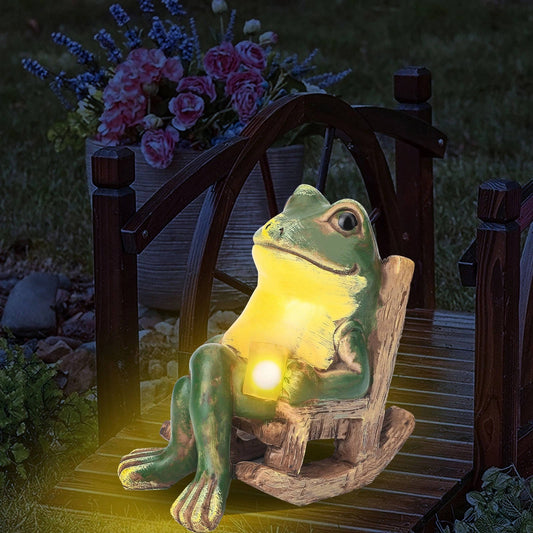 Colorful Solar Powered Frog Decor - Pexav