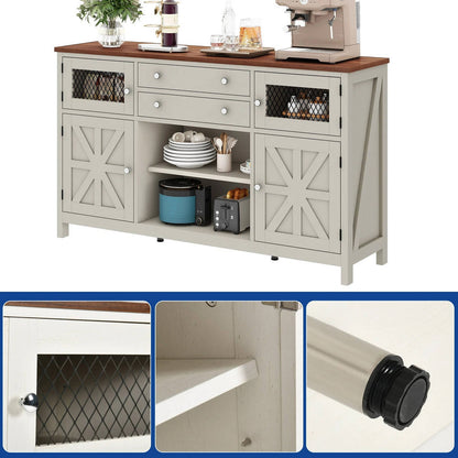 Rustic Kitchen Coffee Storage Cabinet