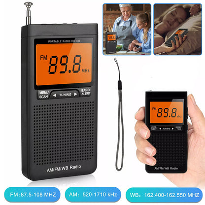 Compact Emergency Radio with Weather Alert & Digital Tune