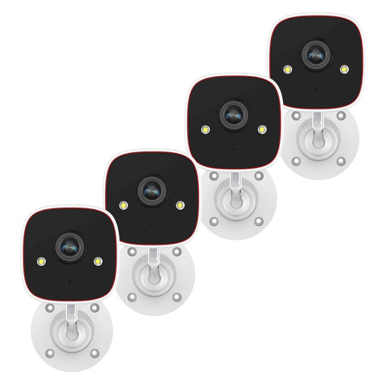 4 Pack Smart Outdoor Wifi Security Cameras 3MP Night Vision - Pexav