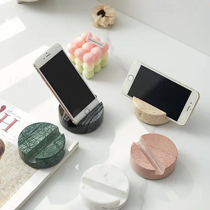 Stylish Marble Phone Holder - Durable Desk Smartphone Stand - Pexav
