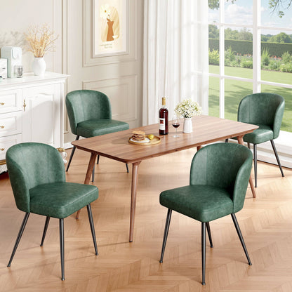 Comfortable Brown Leather Kitchen Chairs