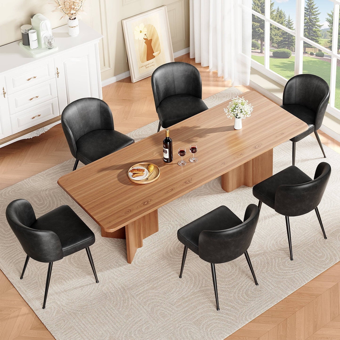 Comfortable Brown Leather Kitchen Chairs