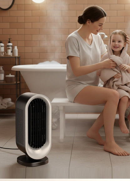 Compact Electric Space Heater with Oscillating Feature