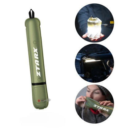 Inflatable Solar LED Tube Light - LumiGlow Pro-4000 mAh-Nora Luxe