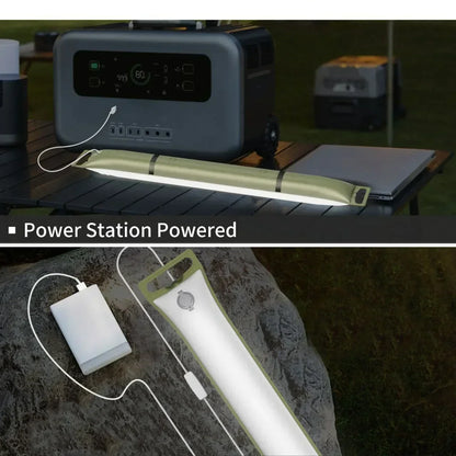 Inflatable Solar LED Tube Light - LumiGlow Pro-4000 mAh-Nora Luxe