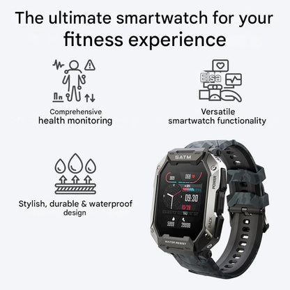 Innovative Smartwatch - ForgeTech-Metallic Black-Nora Luxe