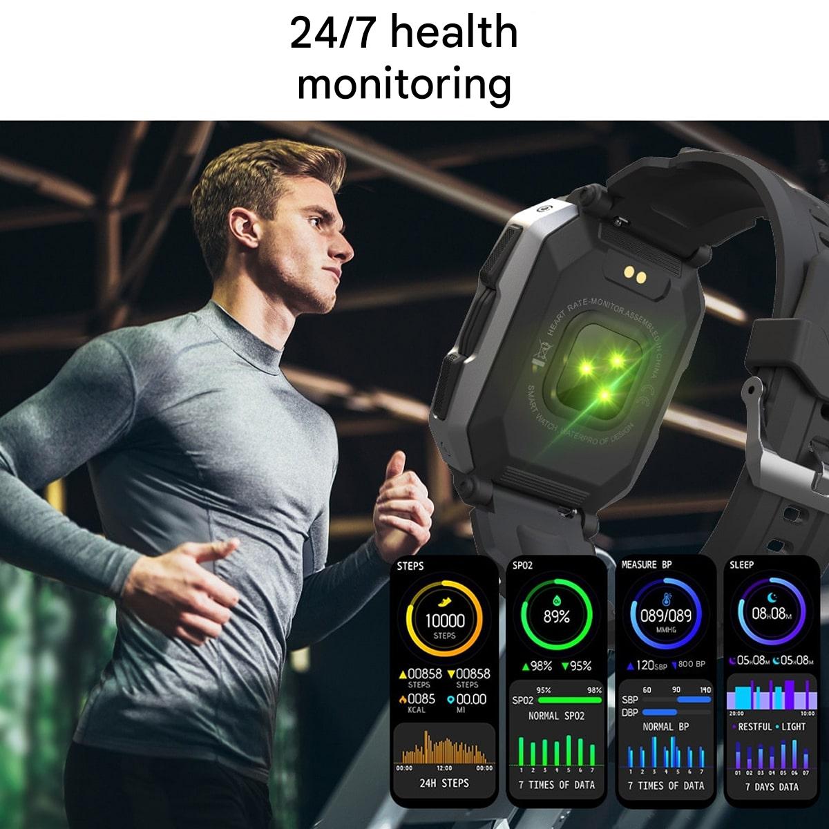 Innovative Smartwatch - ForgeTech-Metallic Black-Nora Luxe