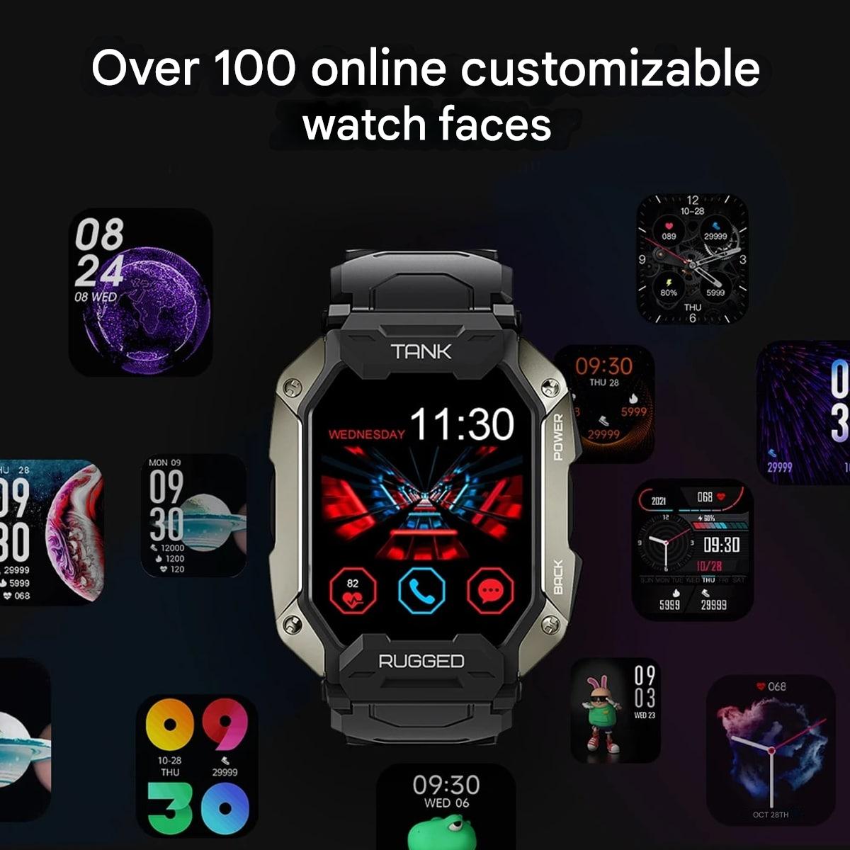 Innovative Smartwatch - ForgeTech-Metallic Black-Nora Luxe