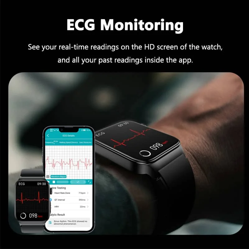 Advanced Fitness Smartwatch - Blood Pressure & Heart Rate Tracker