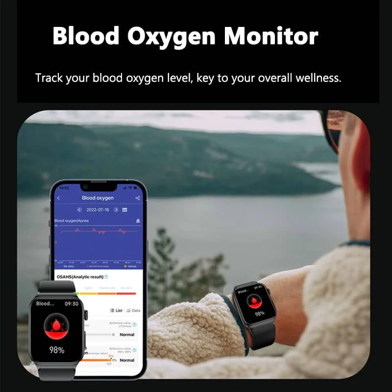 Advanced Fitness Smartwatch - Blood Pressure & Heart Rate Tracker