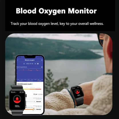 Advanced Fitness Smartwatch - Blood Pressure & Heart Rate Tracker