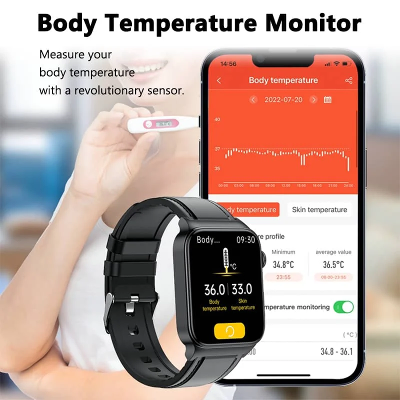 Advanced Fitness Smartwatch - Blood Pressure & Heart Rate Tracker