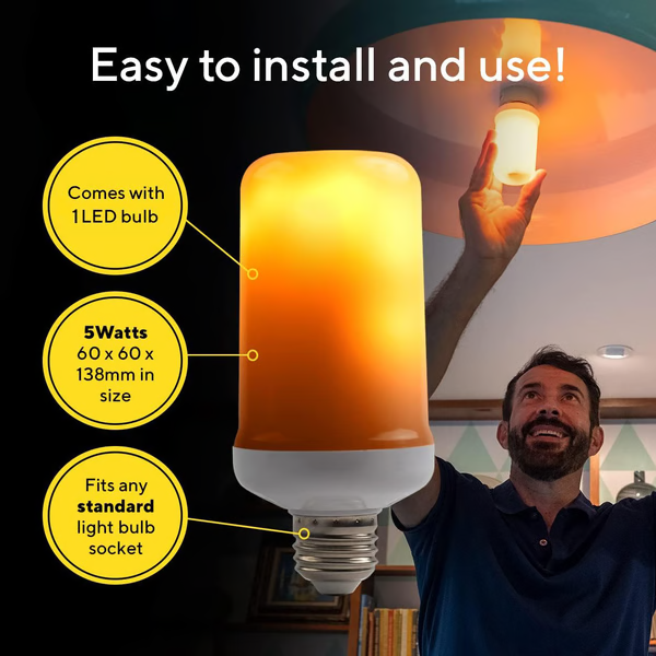 Warm Ambient Flicker Light Bulb