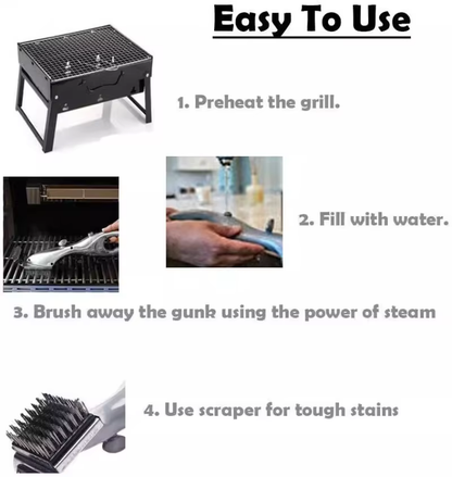 Heavy Duty BBQ Grill Cleaning Brush Scraper Tool