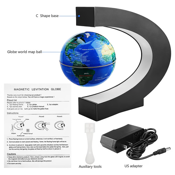 Illuminated Magnetic Globe Lamp