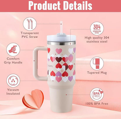 Insulated Mug with Handle and Straw - ChillMate-Black-1200 ML-Nora Luxe