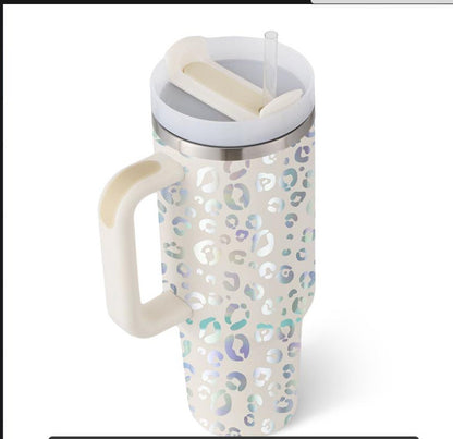Insulated Mug with Handle and Straw - ChillMate-Black-1200 ML-Nora Luxe