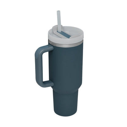 Insulated Mug with Handle and Straw - ChillMate-Storm Sea-1200 ML-Nora Luxe