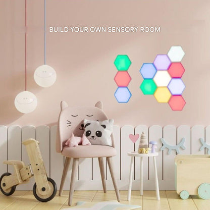 Interactive Hexagonal Lighting - GlowHex-3 Tiles-Nora Luxe