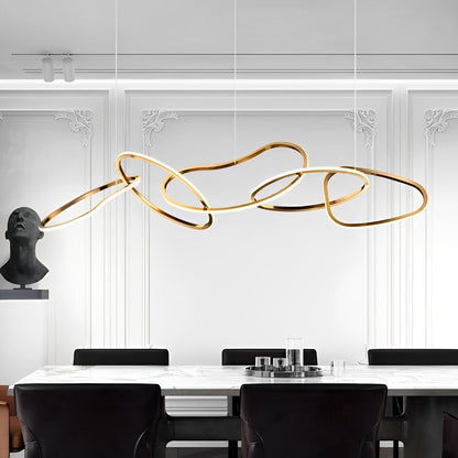 Unique Round Metal Dimmable LED Chandelier Lighting