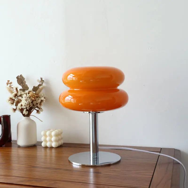 Italian Bauhaus Table Lamp - RetroGlow-Orange-Nora Luxe
