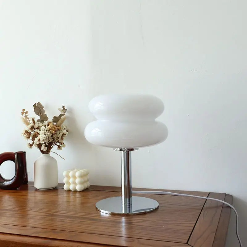Italian Bauhaus Table Lamp - RetroGlow-White-Nora Luxe