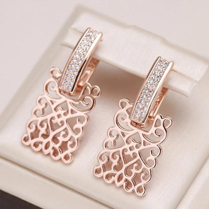 Sparkling Zirconia Drop Earrings - Pexav
