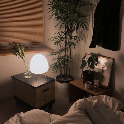 Japanese Paper Table Lamp - Yumi-11.02 inches × 18.50 inches-Nora Luxe