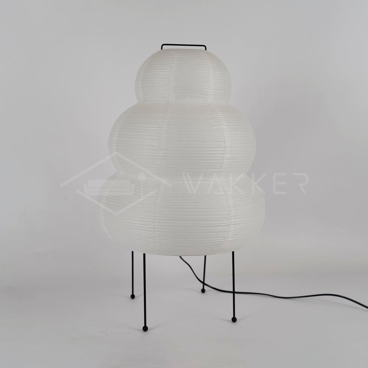 Japanese Paper Table Lamp - Yumi-11.02 inches × 18.50 inches-Nora Luxe