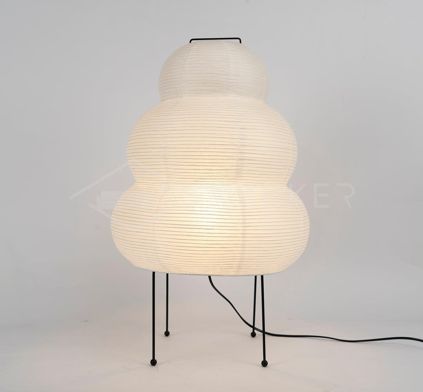 Japanese Paper Table Lamp - Yumi-11.02 inches × 18.50 inches-Nora Luxe