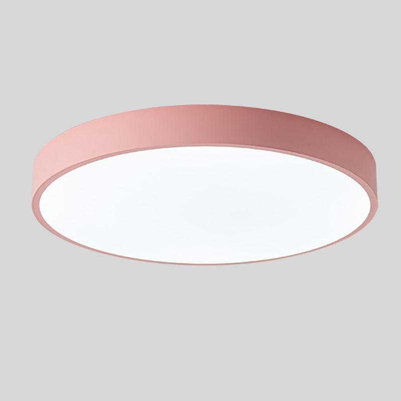 Simple White LED Ceiling Fixture Flush Mount Light