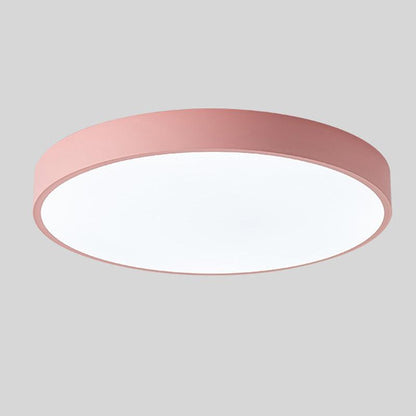 Simple White LED Ceiling Fixture Flush Mount Light