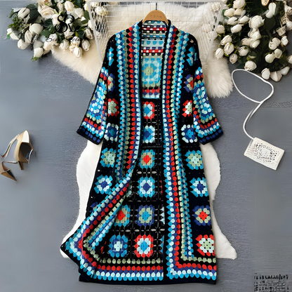 Joyful Colorful Vest - Ivy-Blue-One Size-Nora Luxe