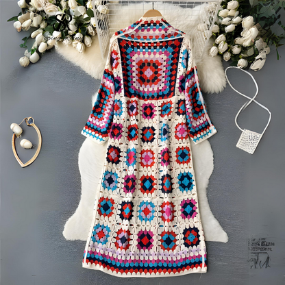 Joyful Colorful Vest - Ivy-Red-One Size-Nora Luxe