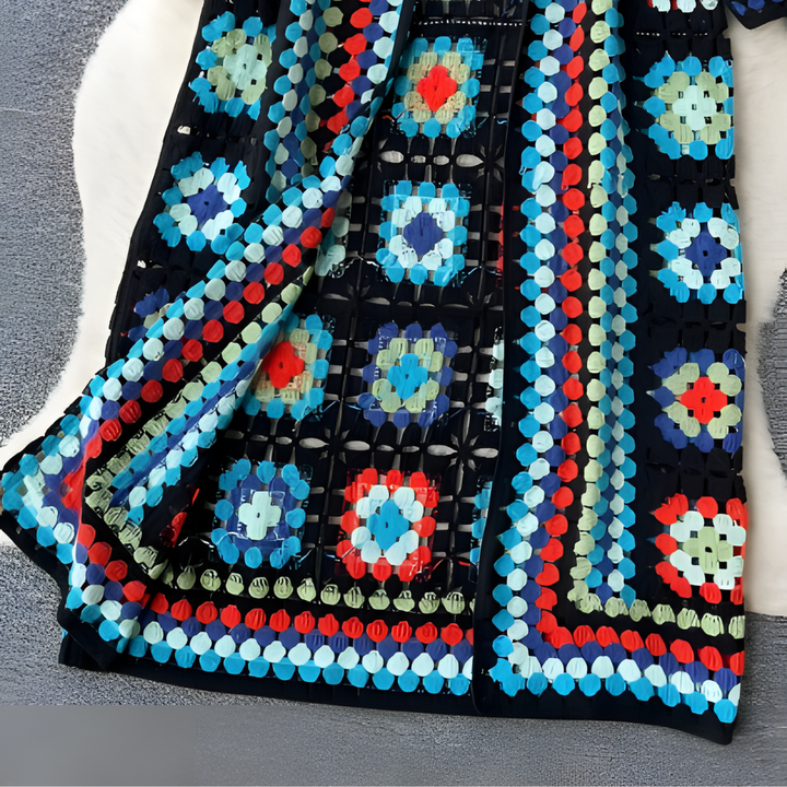 Joyful Colorful Vest - Ivy-Red-One Size-Nora Luxe