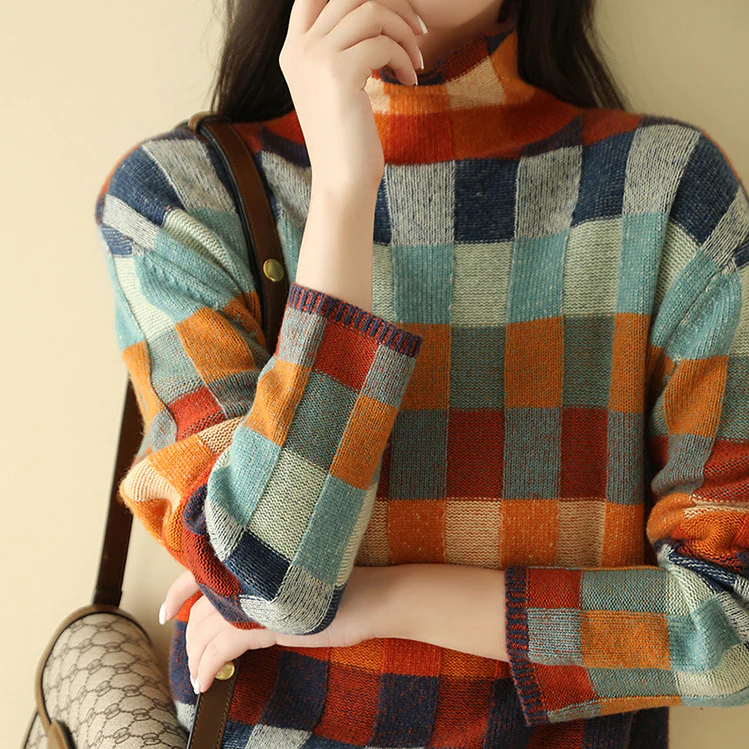 Soft Premium Cashmere Turtleneck Sweater for Women