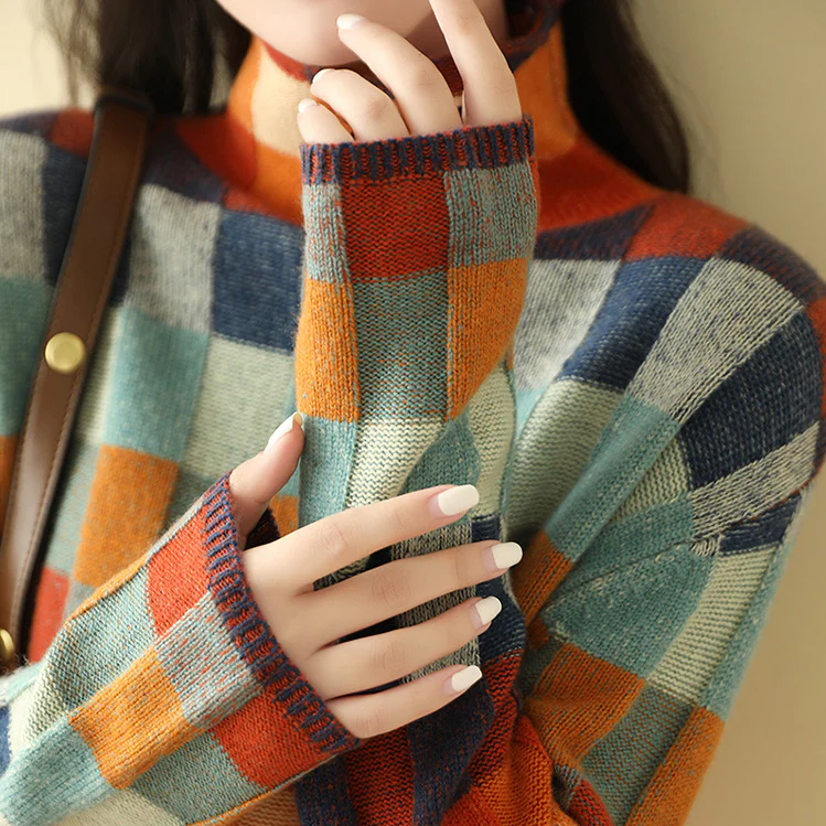 Soft Premium Cashmere Turtleneck Sweater for Women