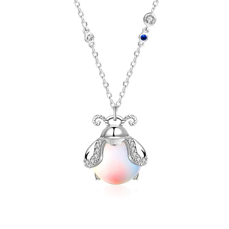 Sparkling Moonstone Silver Chain Necklace