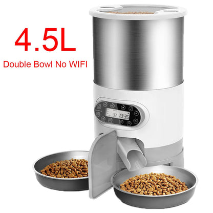 Dual Port Auto Pet Food Dispenser Station